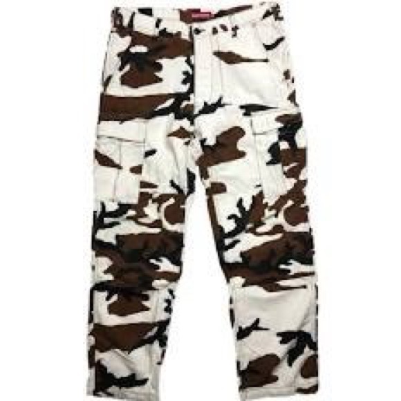 supreme camo cargo pants